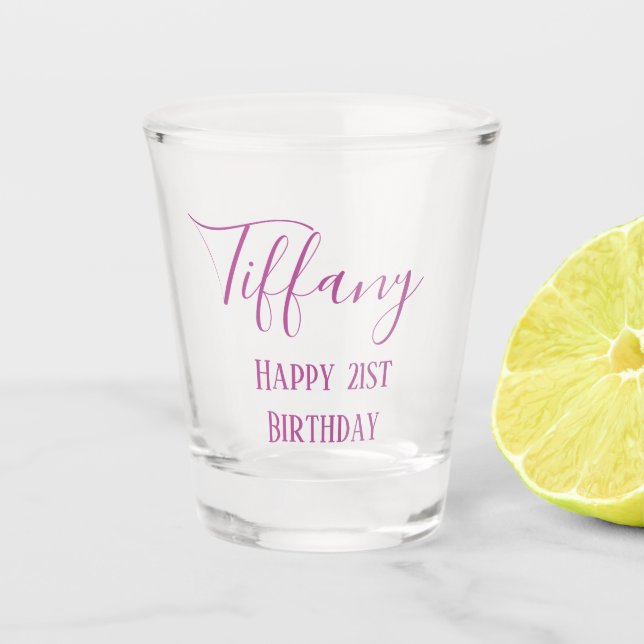Verre A Shot Purple 21e anniversaire (Devant)