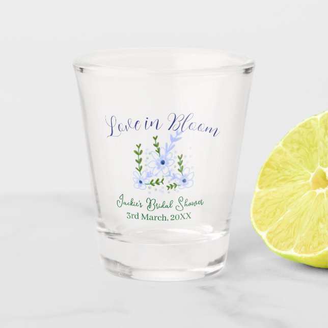 Verre A Shot Purple boho love in Bloom bridal shower name retro (Devant)