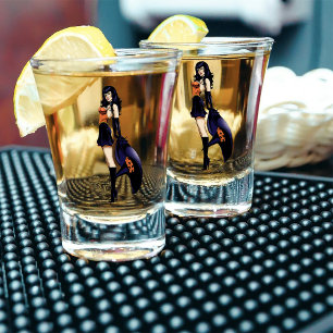 Verre A Shot Purple Halloween jolie sorcière