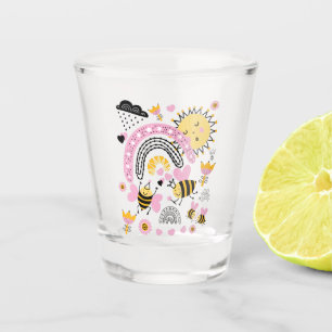 Verre A Shot Queen BEES Cute BFF, Baby Girl, Girly Toxits Rose