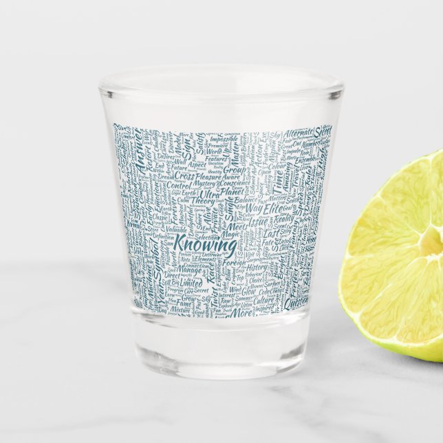 Verre A Shot Question Apprendre Nuage MotssTexte Motif Message (Devant)