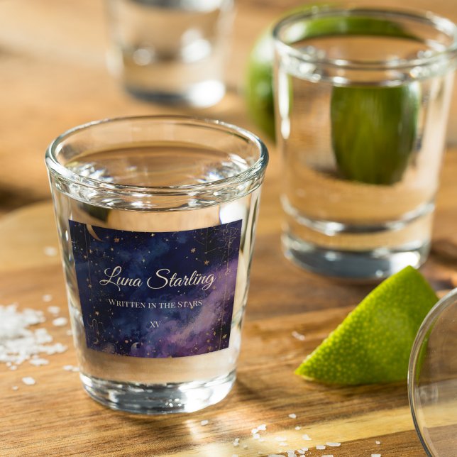 Verre A Shot Quinceañera céleste, coutume (Créateur téléchargé)