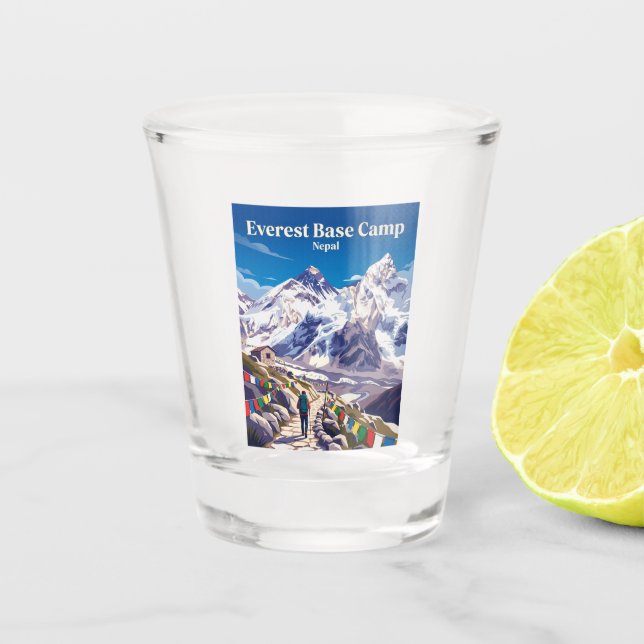 Verre A Shot Randonnée au camp de base de l'Everest Népal (Devant)