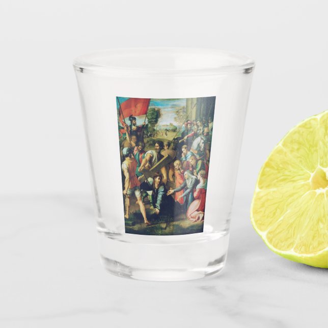 Verre A Shot Raphael Spasimo Christ Tombe Sous La Croix Art (Devant)