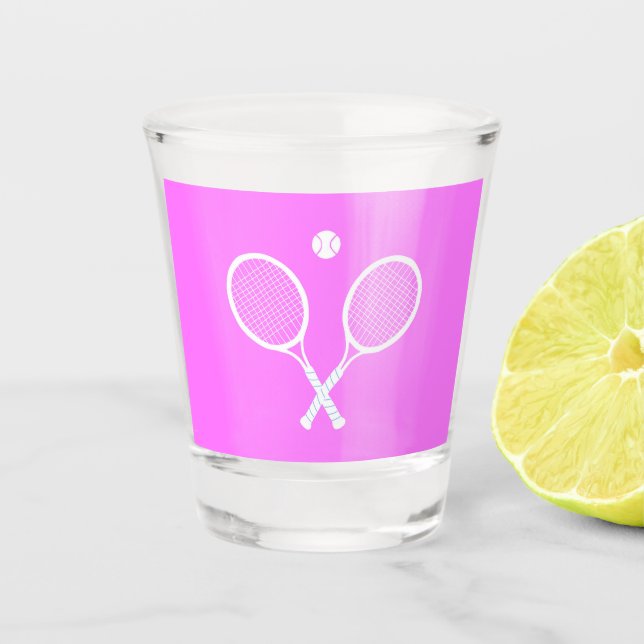Verre A Shot Raquettes et boules de tennis (Devant)