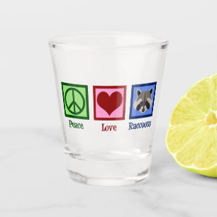 Verre A Shot Ratons Peace Love