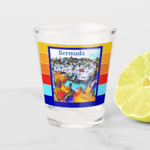 Verre A Shot Rayures Pop Art Bermuda
