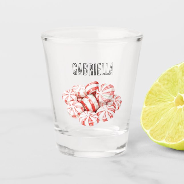 Verre A Shot Red Mint Peppermint   (Devant)