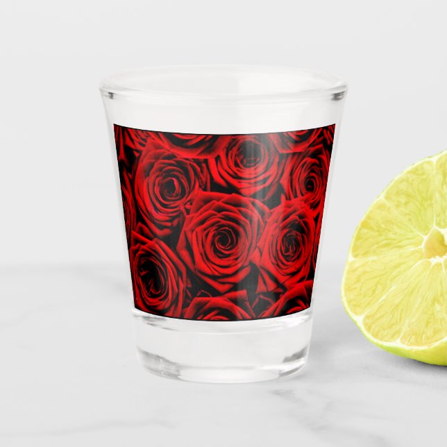 Verre A Shot Red Roses vitre de tir (Devant)