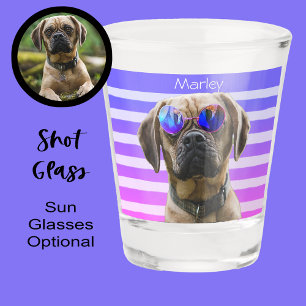 Verre A Shot Remplisseur de bas photo de chien violet mignon à