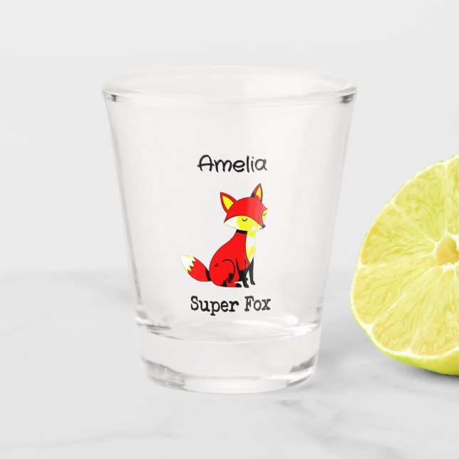 Verre A Shot Renard mignon personnalisé  (Devant)