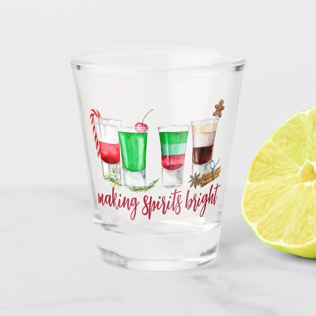 Verre A Shot Rendre les esprits brillants Boissons de Noël (Devant)