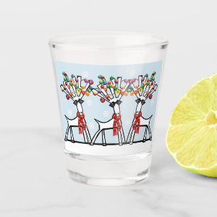 Verre A Shot Rennes de Noël aux flocons de neige