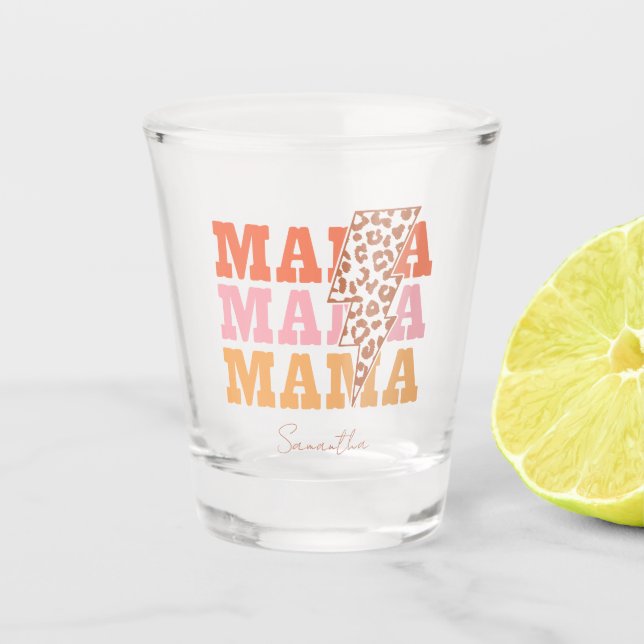 Verre A Shot Répétition Rustique "Mama" (Devant)