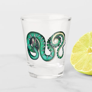 Verre A Shot reptile d'illustration de serpent Vintage