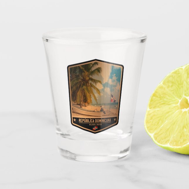 Verre A Shot République dominicaine (Devant)