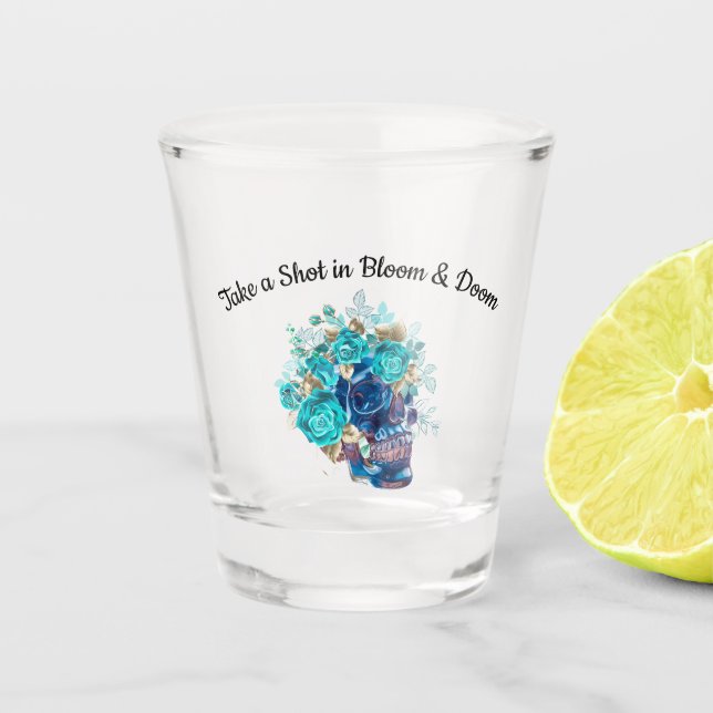 Verre A Shot Requiem Fleur Bleue (Devant)