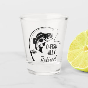 Verre A Shot Retraite O-Poisson-ement Drôle pour les Amoureux d