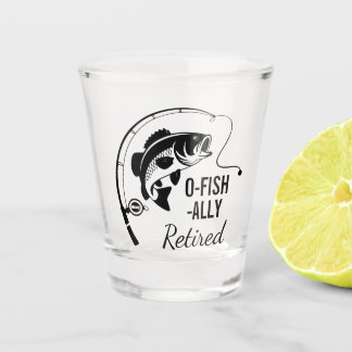 Verre A Shot Retraite O-Poisson-ement Drôle pour les Amoureux d