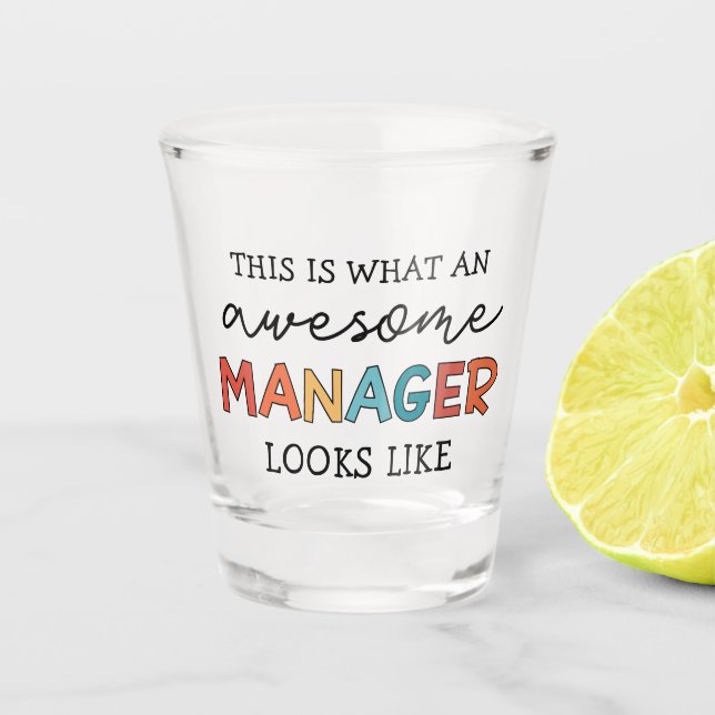 Verre A Shot Retro Awesome Manager Funny (Devant)