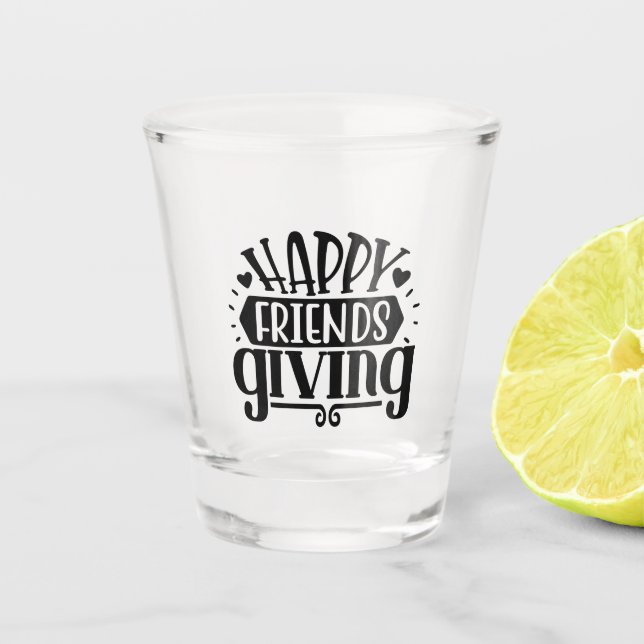 Verre A Shot Retro Boho Bonne amitié (Devant)