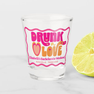 Verre A Shot Retro Drunk in Love Bachelorette Week-end