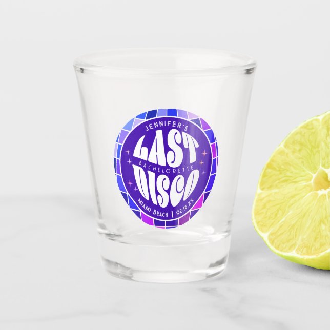 Verre A Shot Retro Super Dernier Disco Bachelorette Weekend Par (Devant)