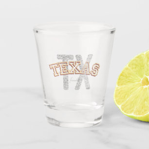 Verre A Shot Retro Texas Vintage Lone Star Etat USA