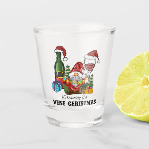 Verre A Shot Rêver d'un Noël de vin