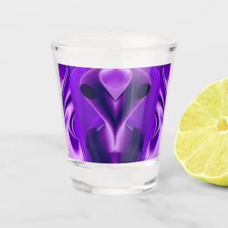 Verre A Shot Rêves arc-en-ciel violet 3D, Alien