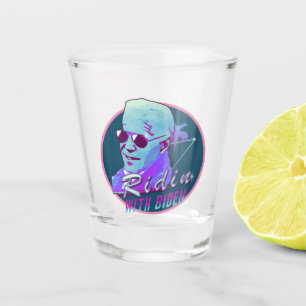 Verre A Shot Ridin' Avec Biden Synthwave Outrun Retro Palm Tree