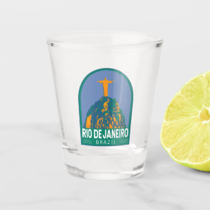 Verre A Shot Rio De Janeiro Brésil Travel Art Vintage