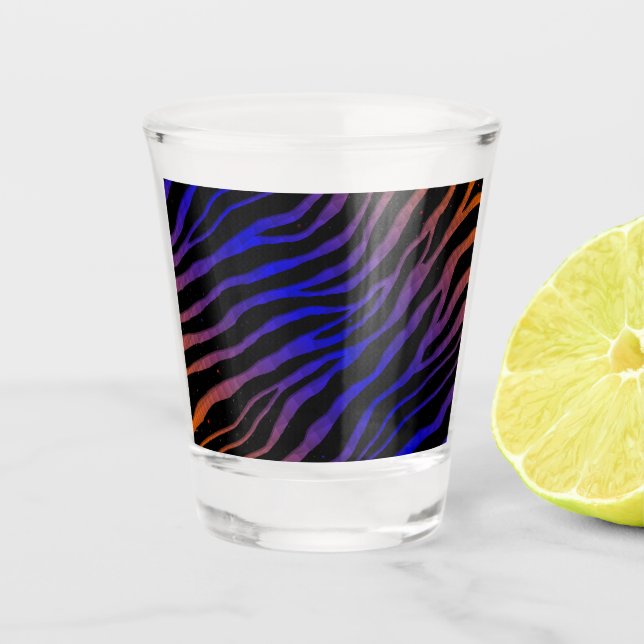 Verre A Shot Ripped SpaceTime Stripes - orange/bleu (Devant)