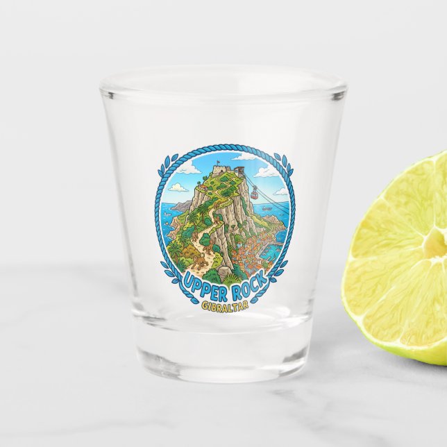 Verre A Shot Roche supérieure de Gibraltar (Devant)
