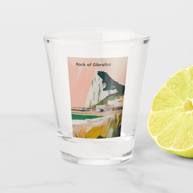 Verre A Shot Rocher de Gibraltar (Devant)
