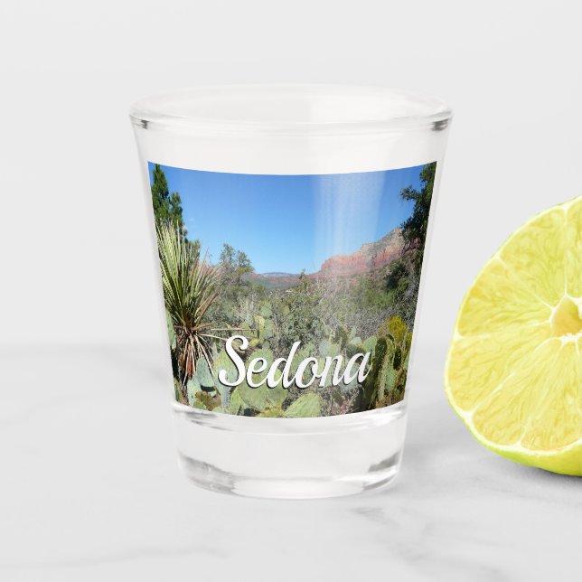 Verre A Shot Rochers rouges et cactus I (Devant)