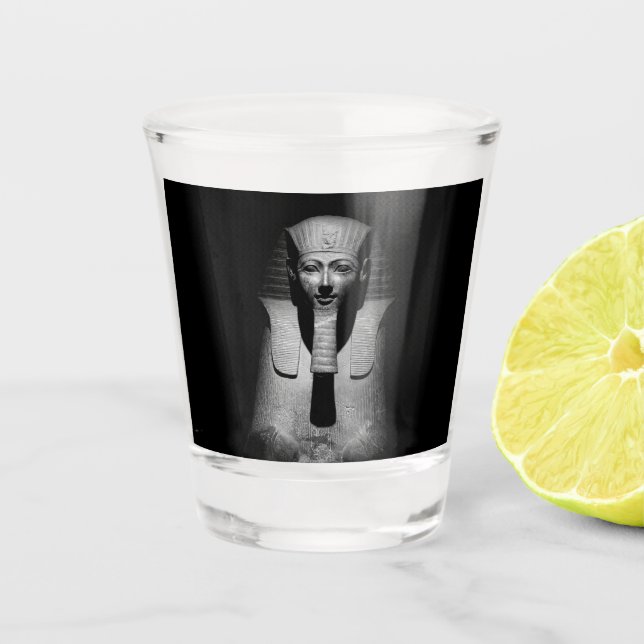 Verre A Shot Roi pharaon noir et blanc (Devant)