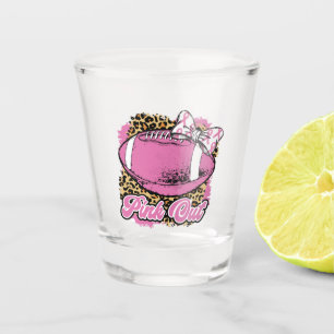 Verre A Shot Rose Avec Balle De Rugby (Softball)