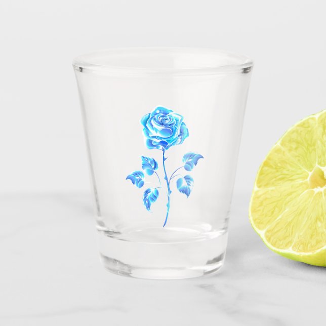 Verre A Shot Rose bleu brûlant (Devant)
