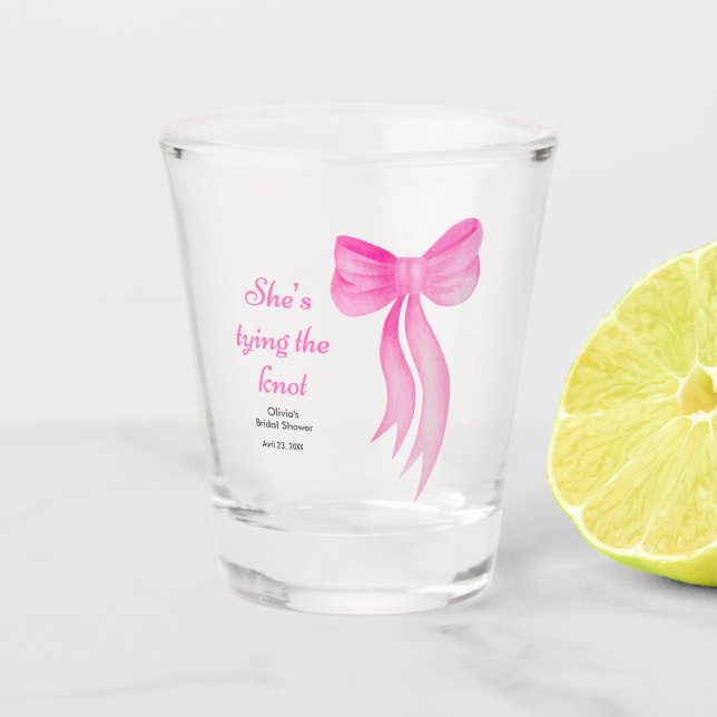 Verre A Shot Rose Elle se marie Shower de Mariée  (Devant)