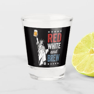 Verre A Shot Rouge Blanc et Bière 250e Anniversaire