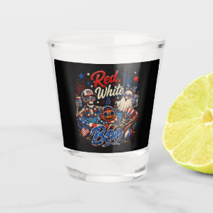 Verre A Shot Rouge Blanc Et Boo Patriotique 4 Juillet