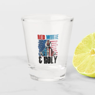 Verre A Shot Rouge Blanc et Saint Pape Léon XIV, 4 juillet
