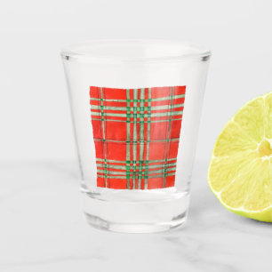 Verre A Shot ROUGE SCOTT TARTAN Tir