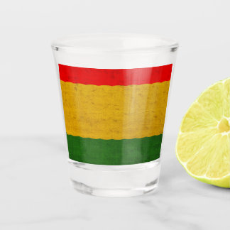 Verre A Shot Rouge vert or