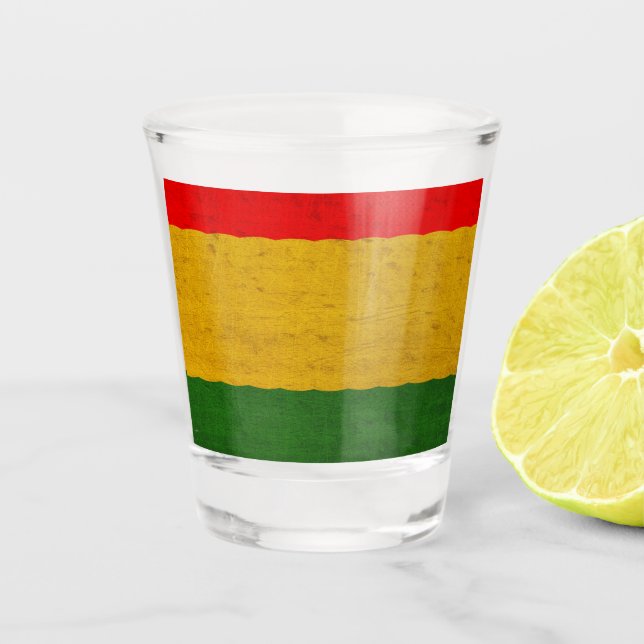 Verre A Shot Rouge vert or (Devant)