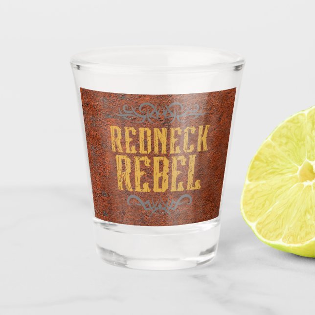 Verre A Shot Rouille Rebel Grunge Redneck (Devant)
