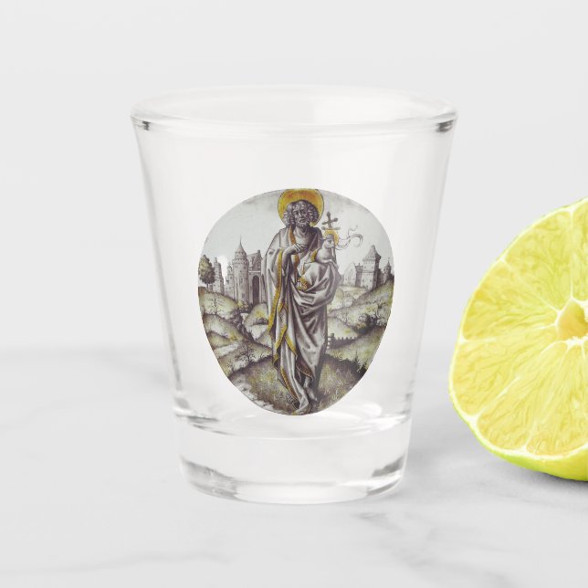 Verre A Shot Roundel avec Saint Jean Le Baptiste (Devant)