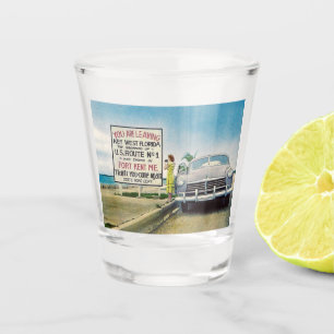 Verre A Shot Route 1, Key West, Floride Style Vintage rétro