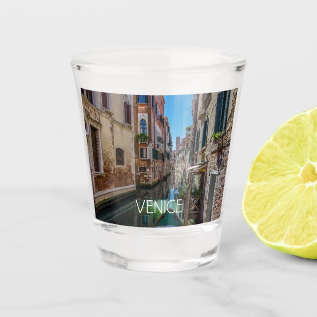 Verre A Shot Rue étroite avec canal à Venise (Devant)
